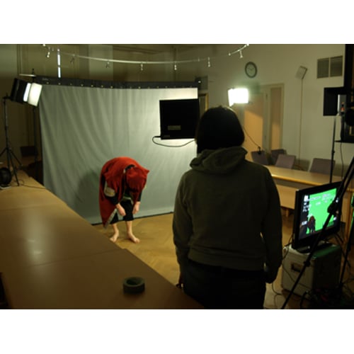 Chromakey opname voor interactief spel Historisch Museum Den Briel 