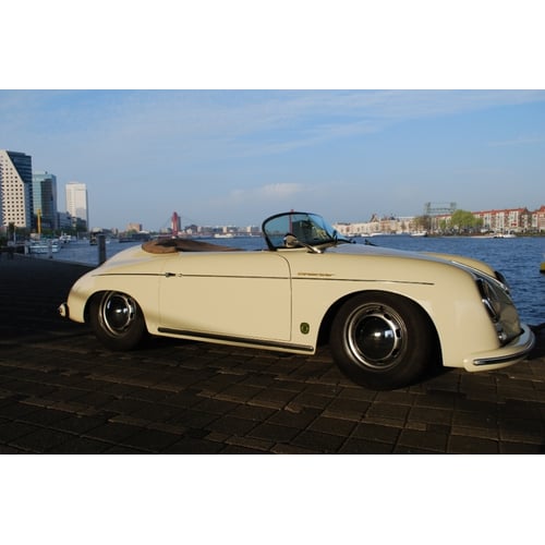 Porsche 356 Speedster (replica) - ivoor - beige kap - bruin lederen interieur