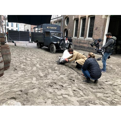 paarden tijdens diverse filmopname