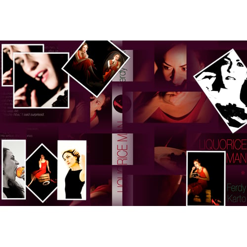 Composition based on the cover of 'Liquorice Man'