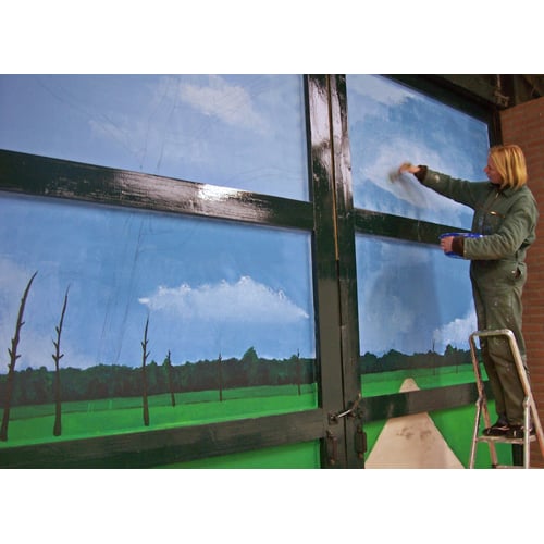 deurschildering bij Trailertents