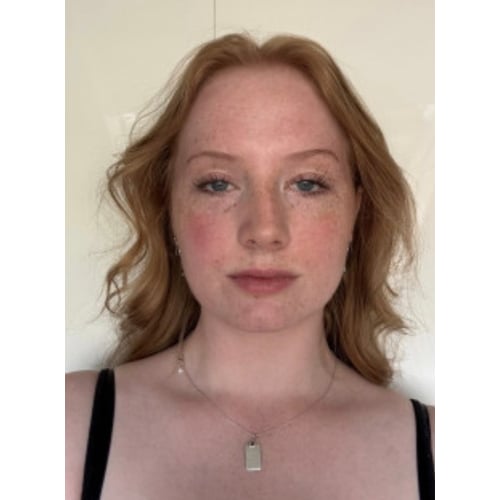 Foto vooraanzicht met make up