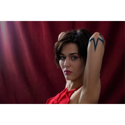   Red Background Portrait