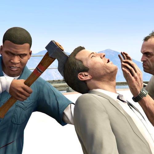 GTA V PC Franklin Kills Trevor And Michael (Editor Rockstar Movie Cinematic Short Film)