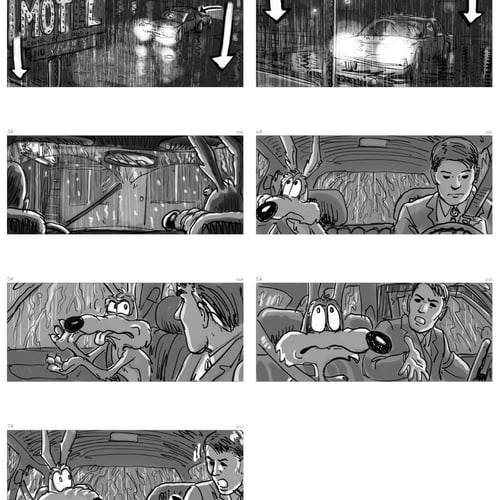 Coyote V Acme storyboards