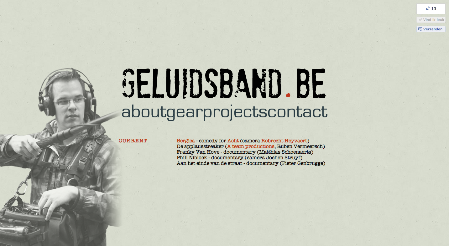 Geluidsband.be is jouw partner voor professionele audiovisuele producties. Zowel 'on field' als in postproductie zorg ik voor een professionele aanpak.